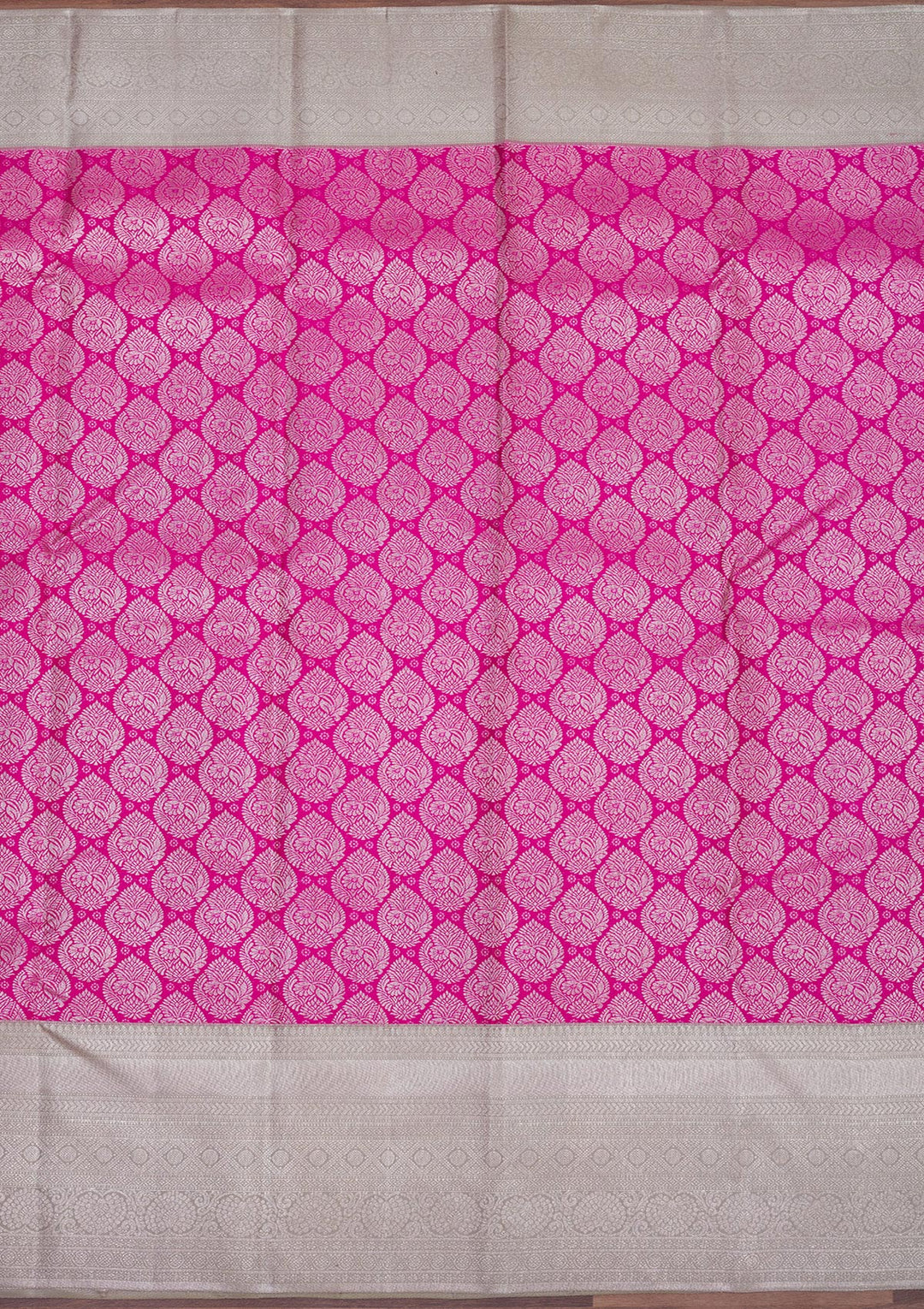 Rani Pink Zariwork Pure Silk Saree