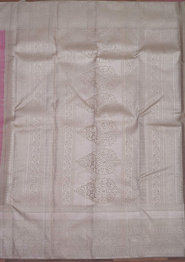 Rani Pink Zariwork Pure Silk Saree