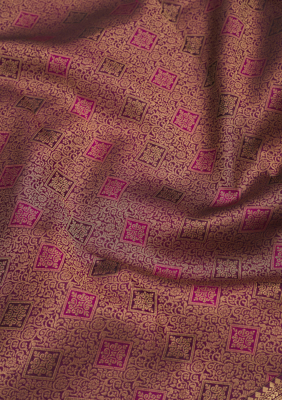 Rani Pink Zariwork Pure Silk Saree