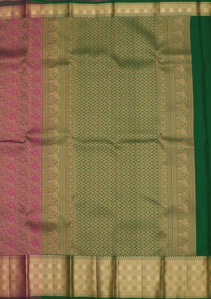 Rani Pink Zariwork Pure Silk Saree