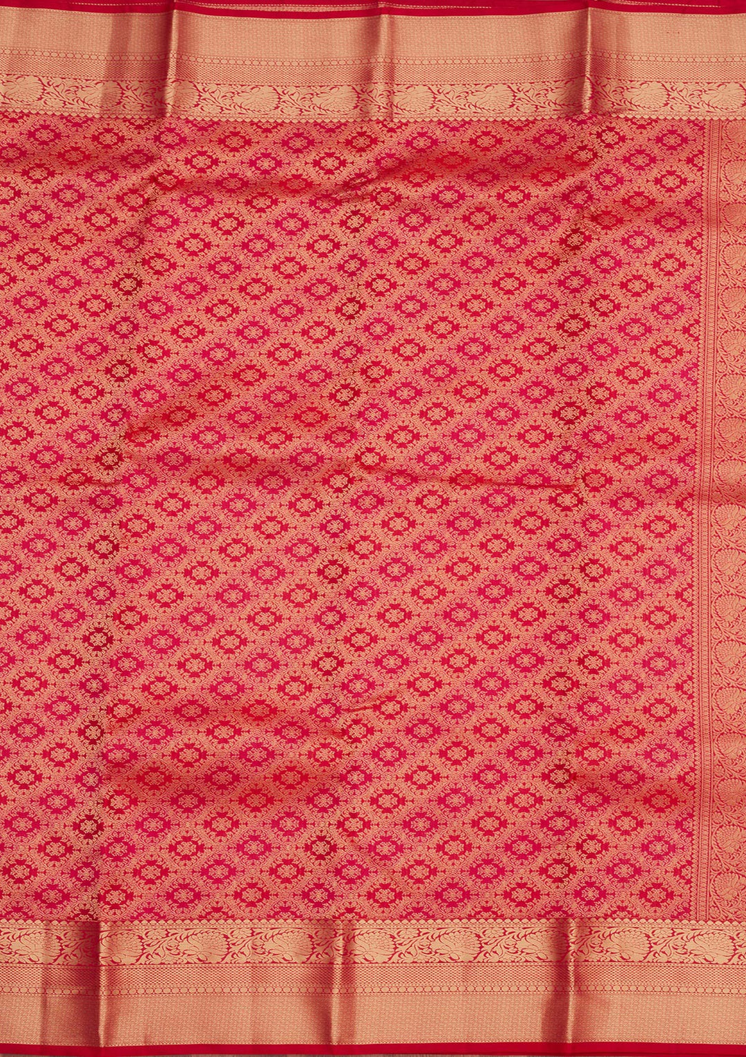 Rani Pink Zariwork Pure Silk Saree