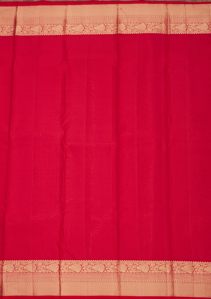 Rani Pink Zariwork Pure Silk Saree