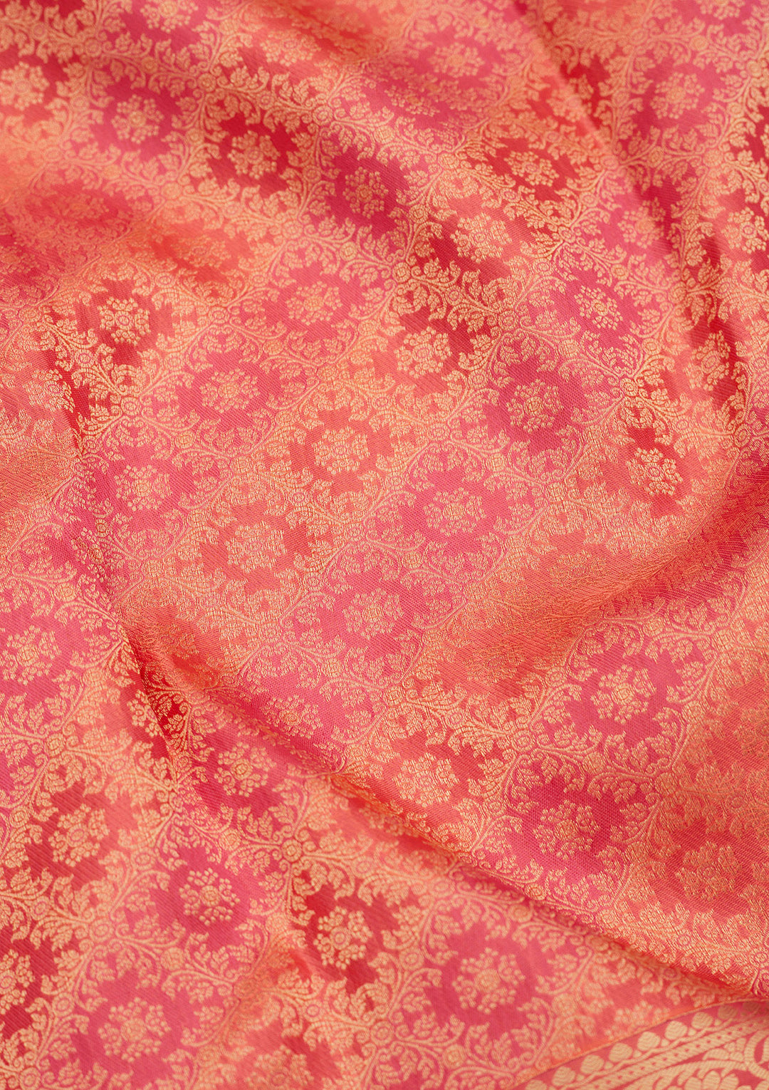 Rani Pink Zariwork Pure Silk Saree