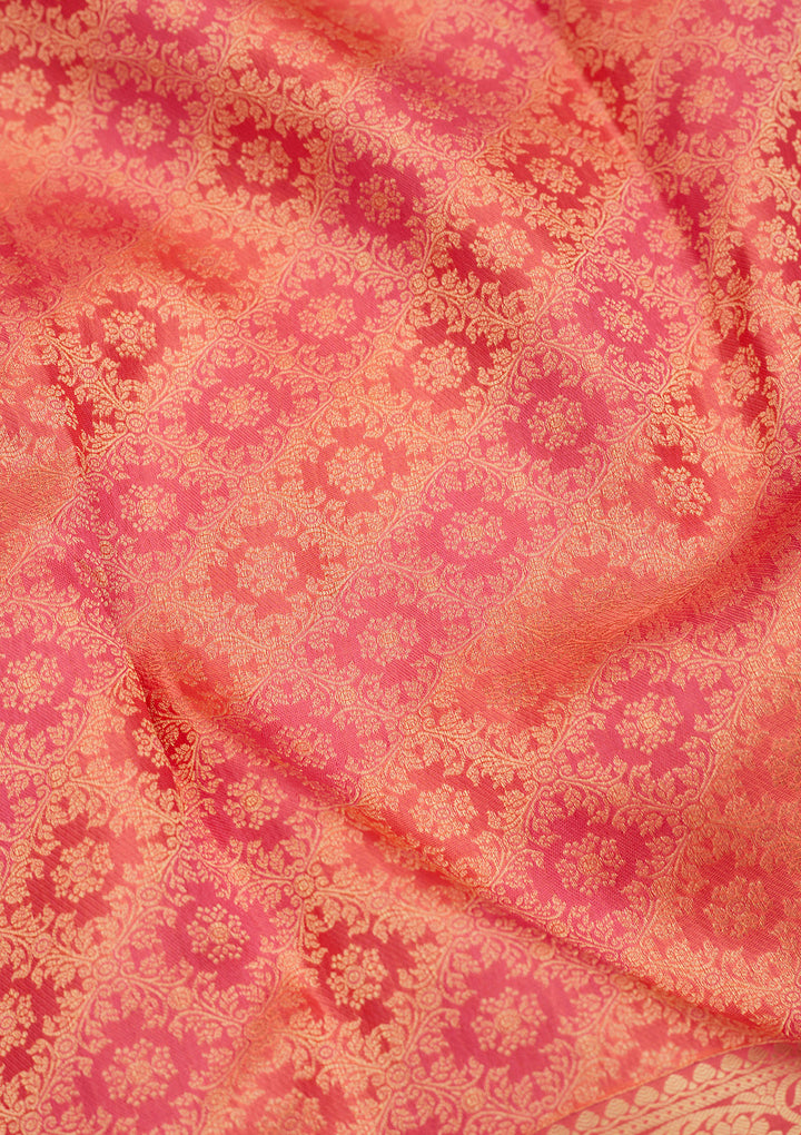 Rani Pink Zariwork Pure Silk Saree