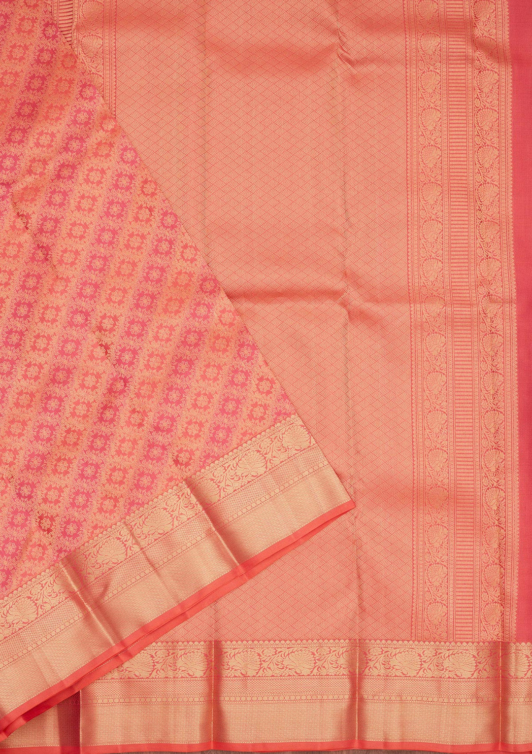 Rani Pink Zariwork Pure Silk Saree
