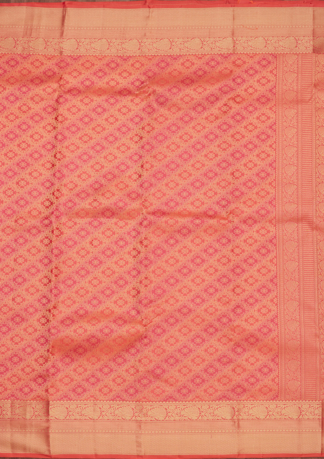 Rani Pink Zariwork Pure Silk Saree