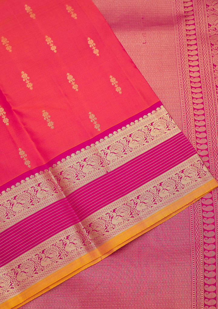 Rani Pink Zariwork Pure Silk Saree