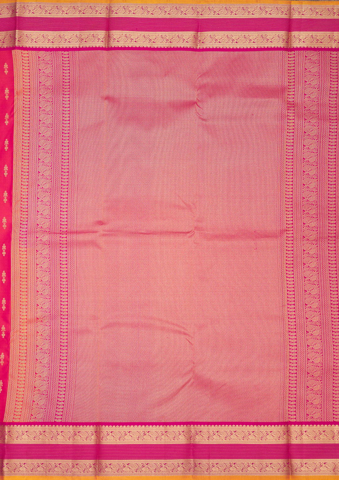 Rani Pink Zariwork Pure Silk Saree
