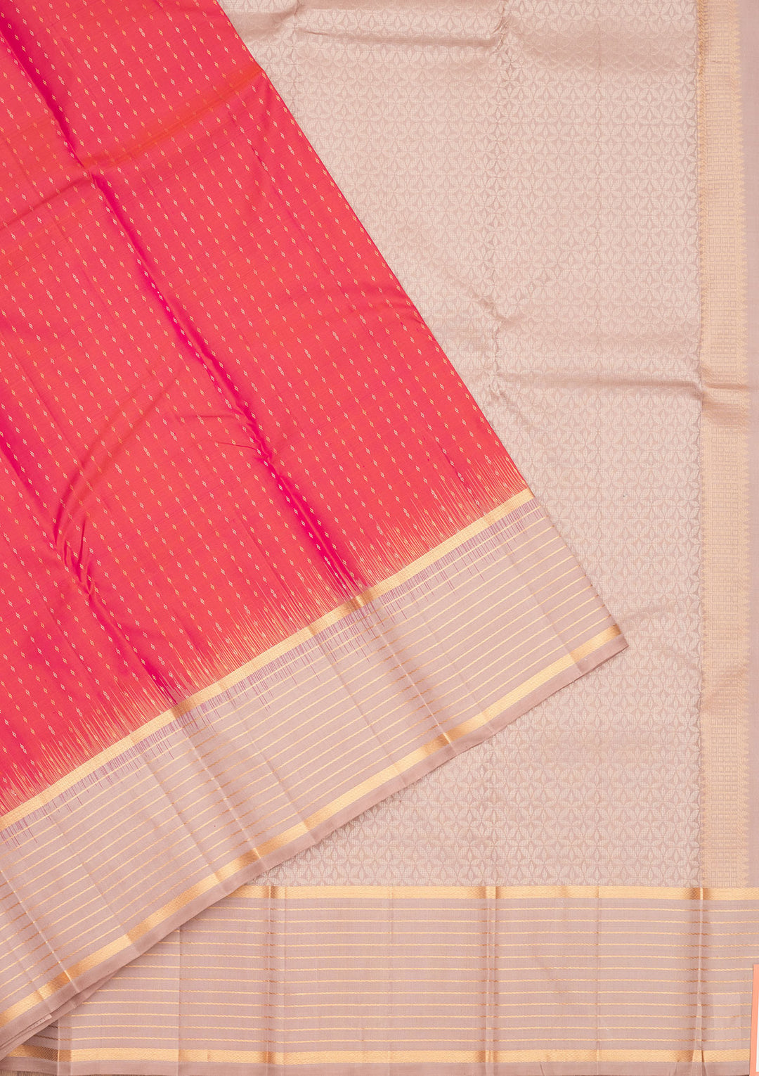 Rani Pink Zariwork Pure Silk Saree