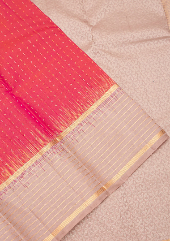 Rani Pink Zariwork Pure Silk Saree