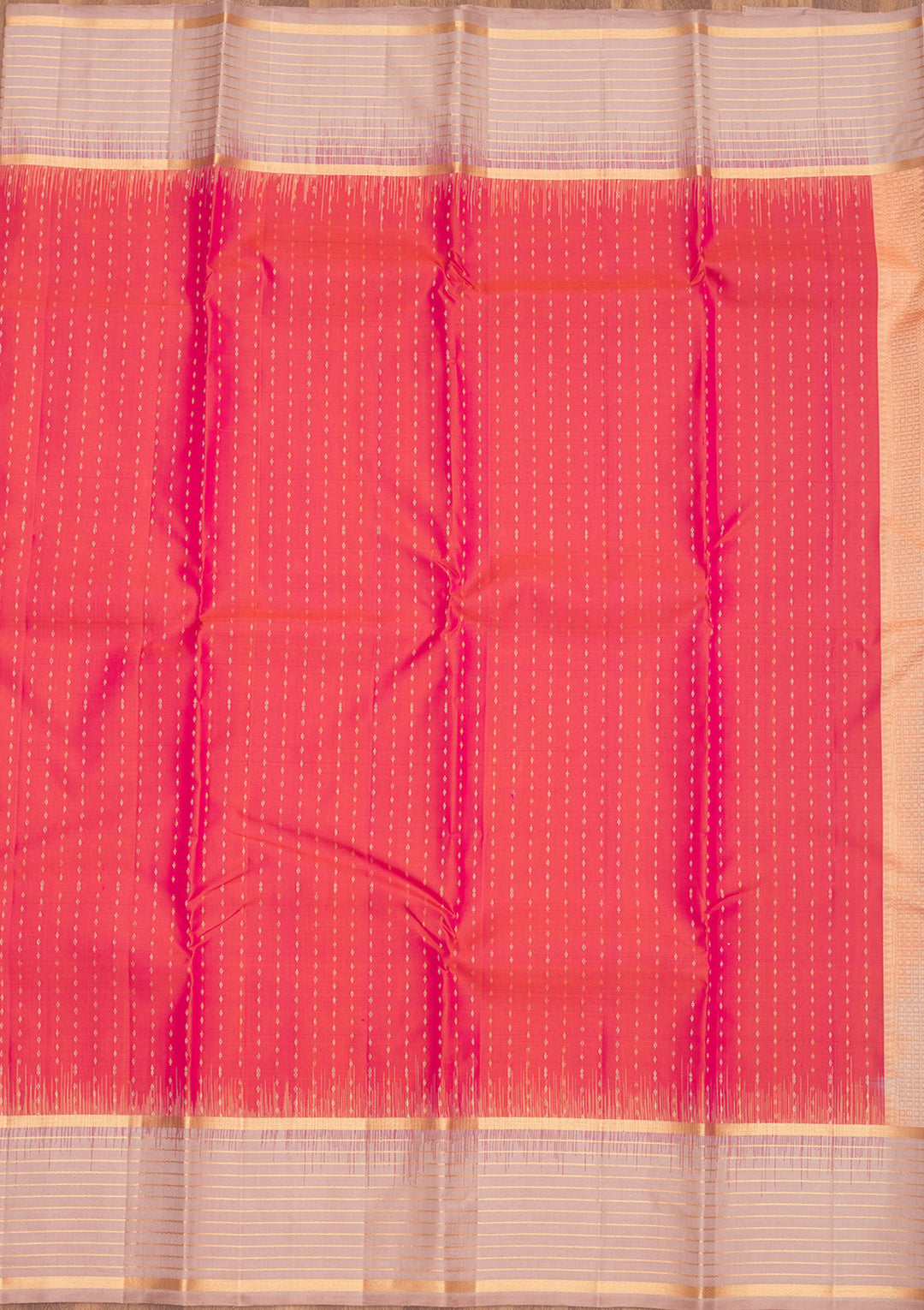 Rani Pink Zariwork Pure Silk Saree