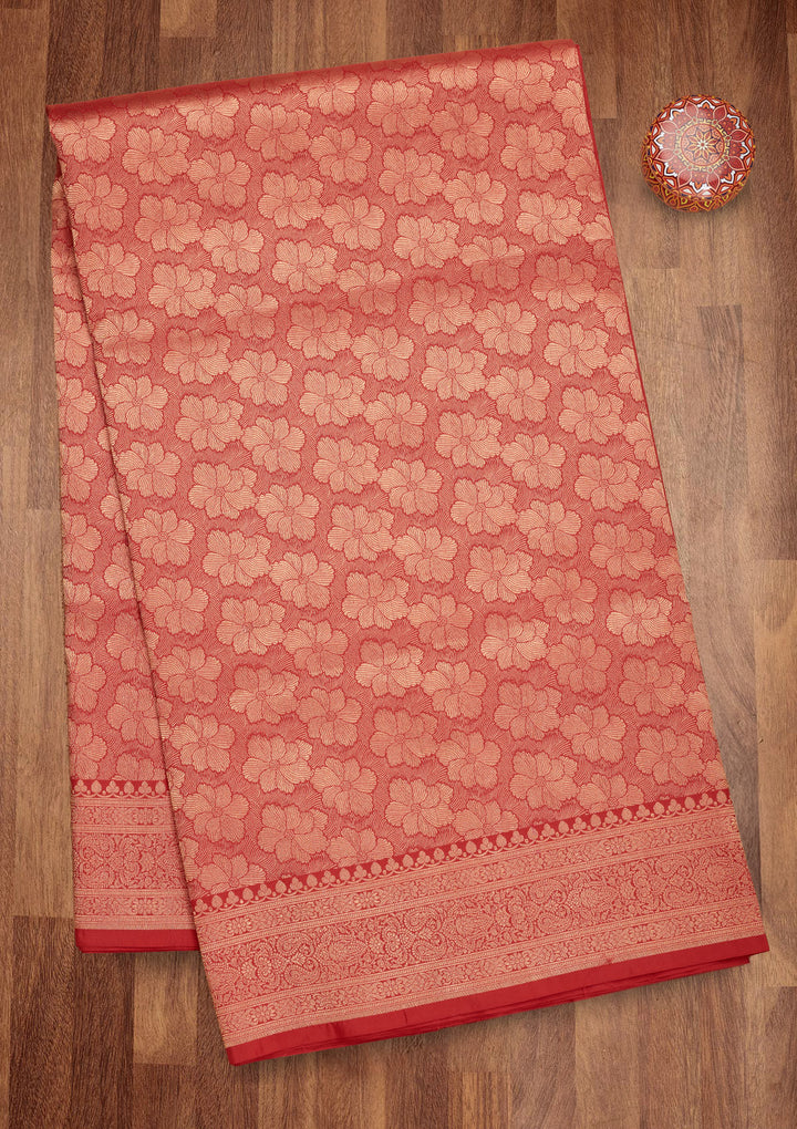 Rani Pink Zariwork Pure Silk Saree