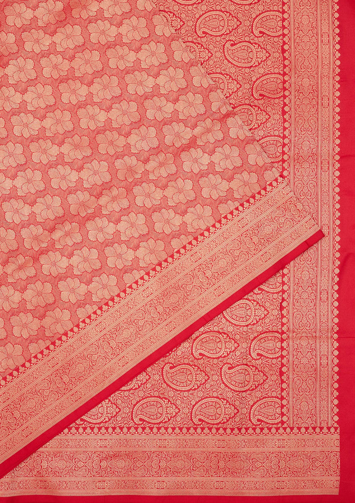 Rani Pink Zariwork Pure Silk Saree