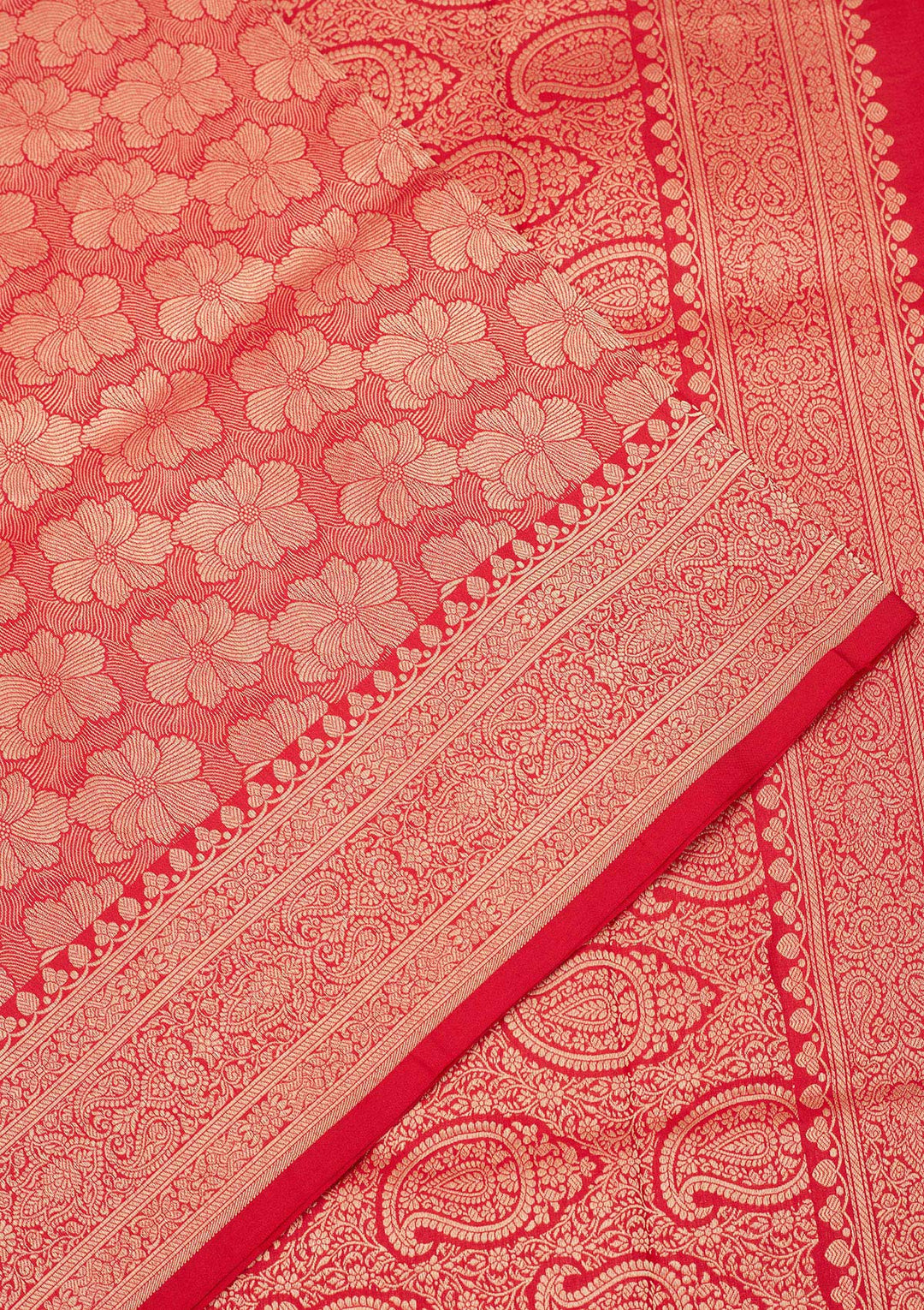 Rani Pink Zariwork Pure Silk Saree