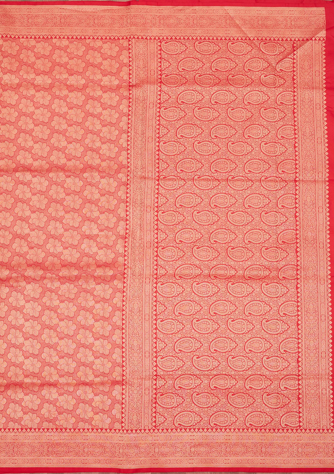 Rani Pink Zariwork Pure Silk Saree
