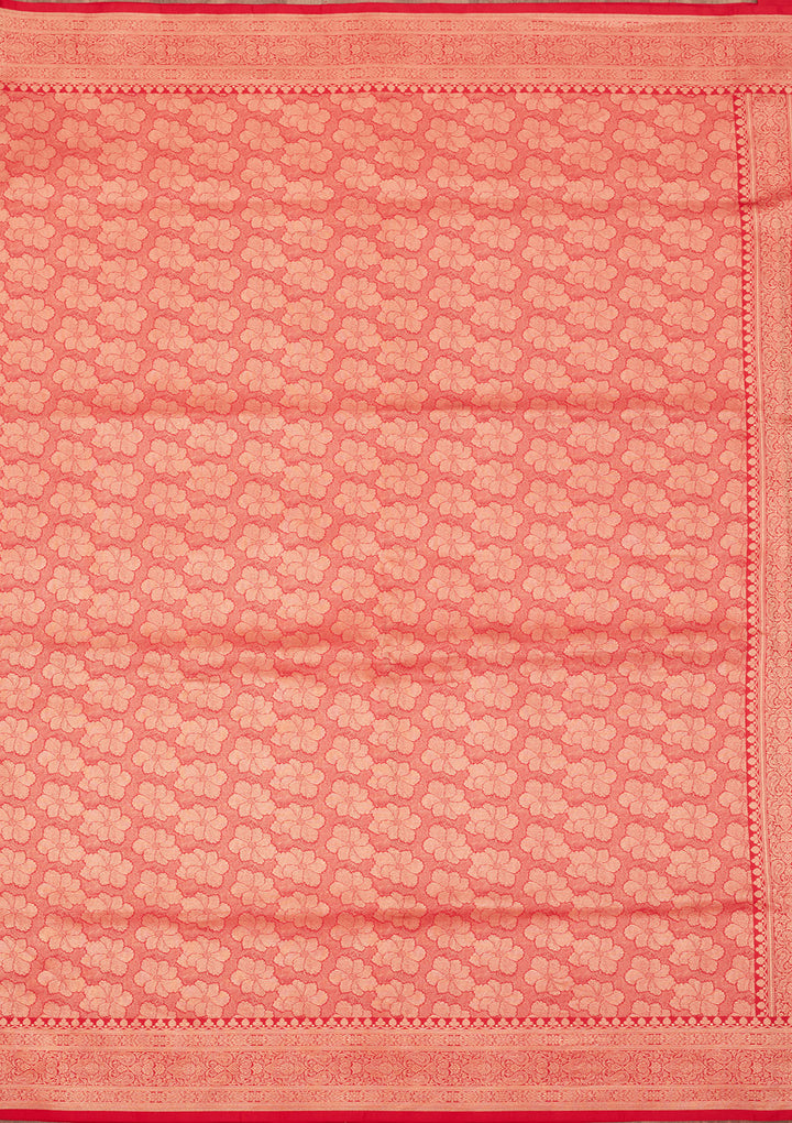 Rani Pink Zariwork Pure Silk Saree