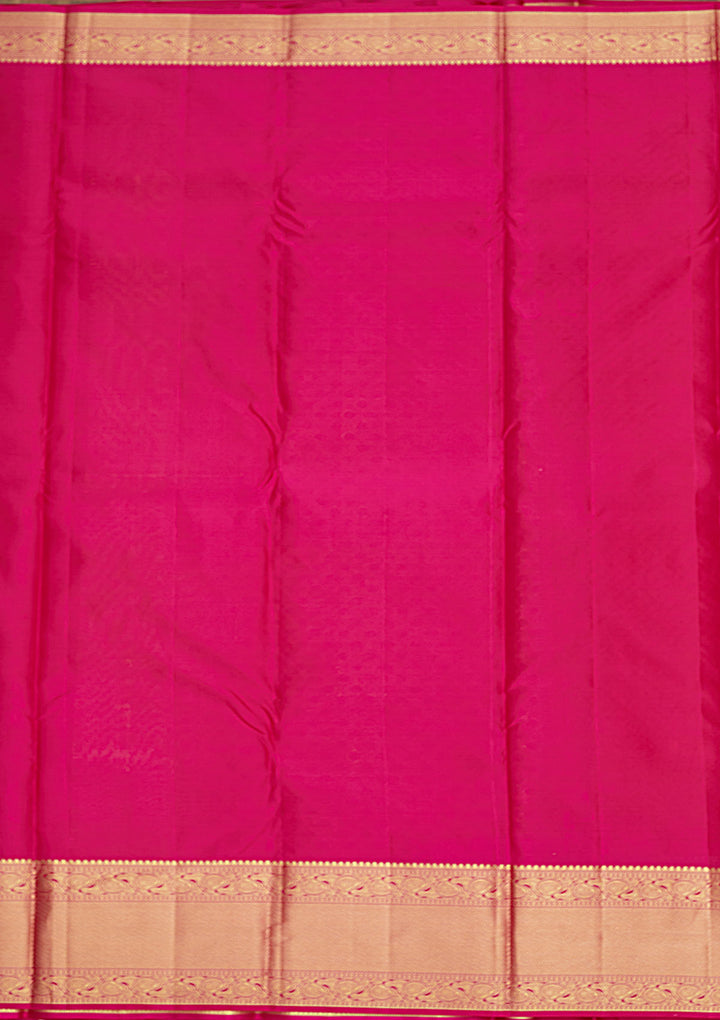 Rani Pink Zariwork Pure Silk Saree