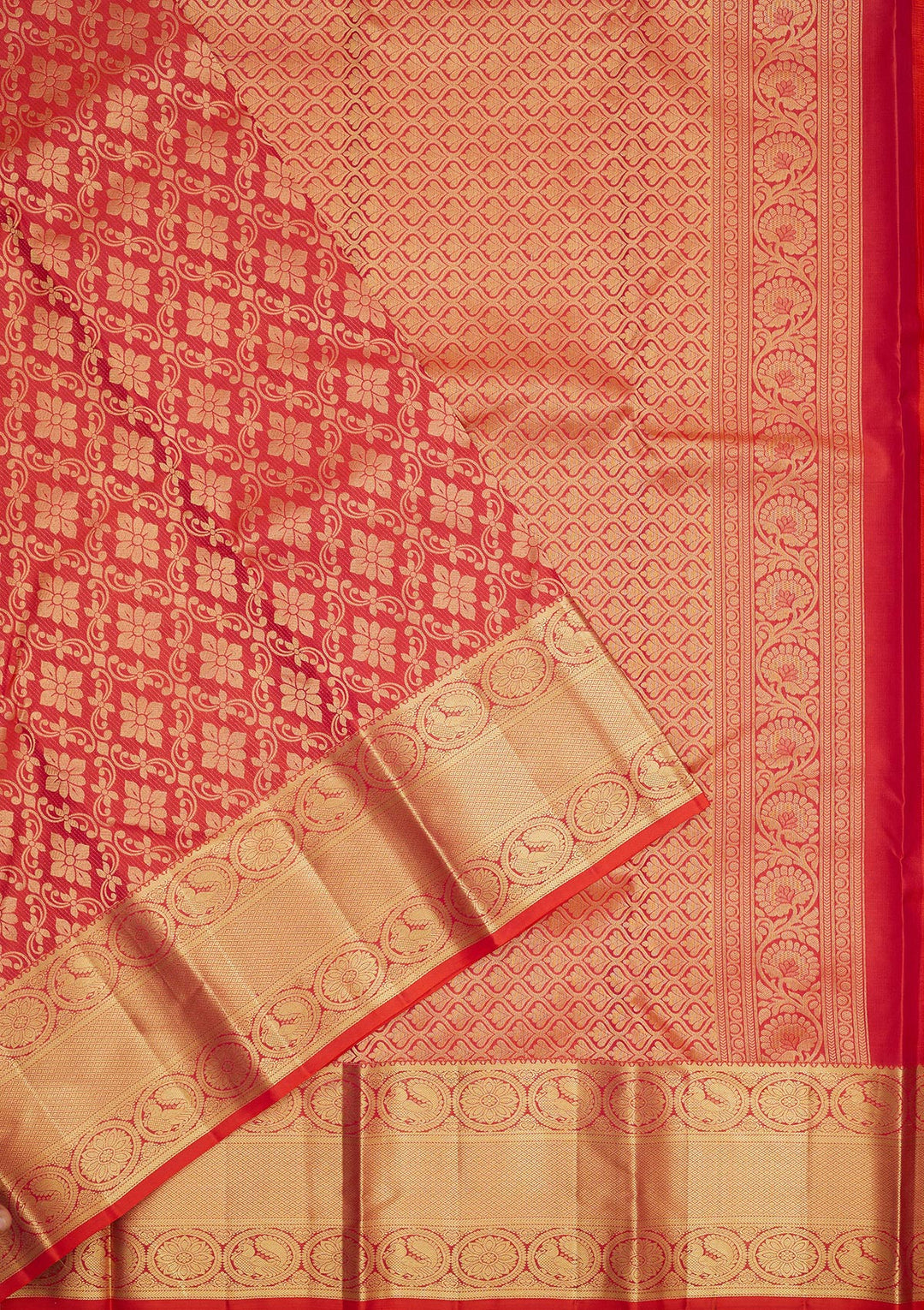 Rani Pink Zariwork Pure Silk Saree