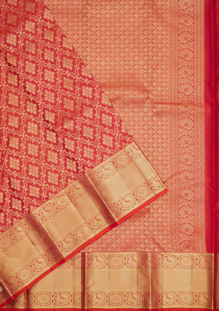 Rani Pink Zariwork Pure Silk Saree