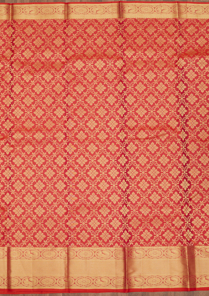 Rani Pink Zariwork Pure Silk Saree