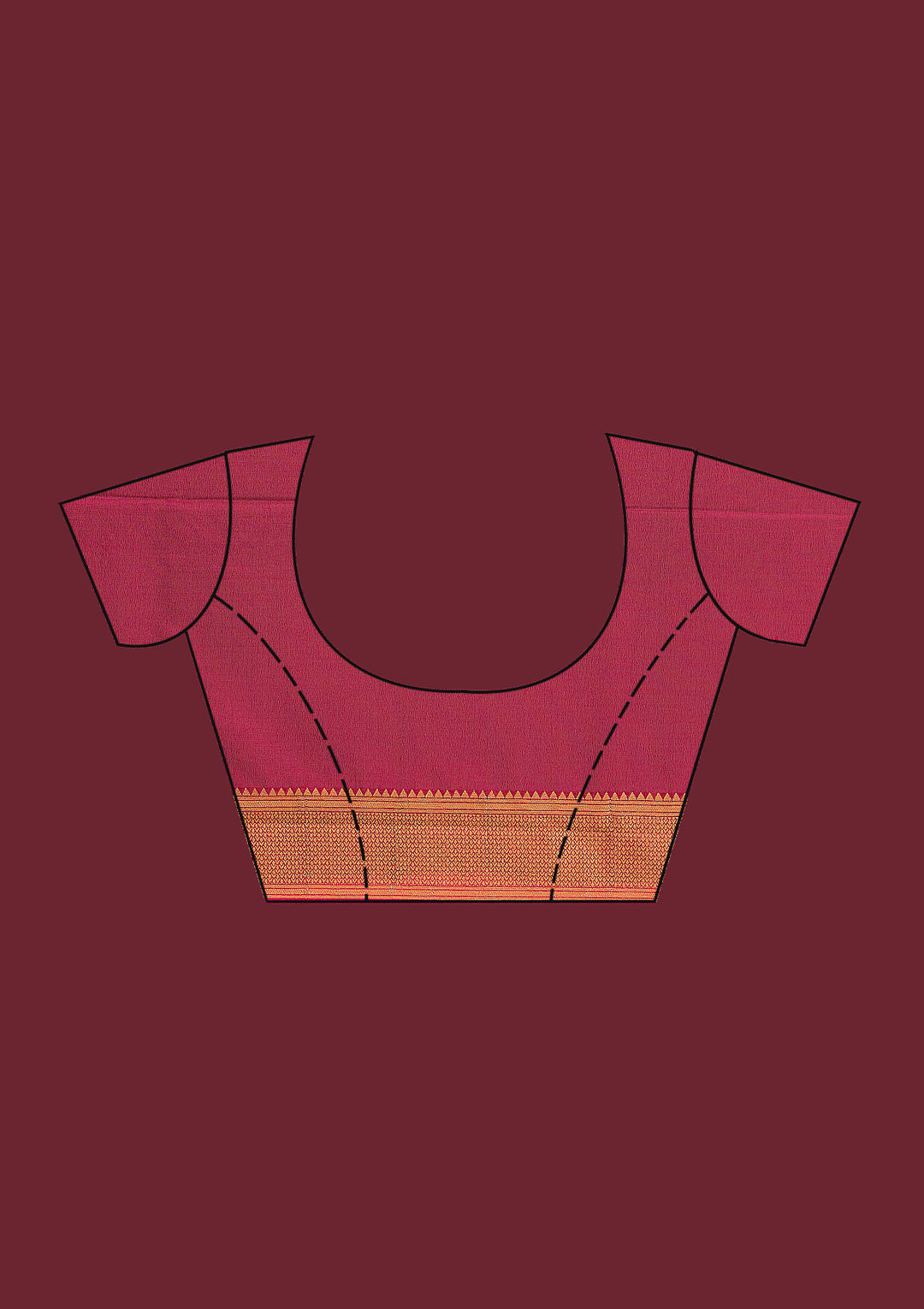 Rani Pink Zariwork Soft Silk Saree