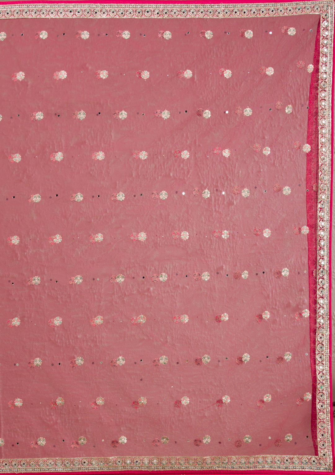 Rani Pink Zariwork Tissue Readymade Lehenga