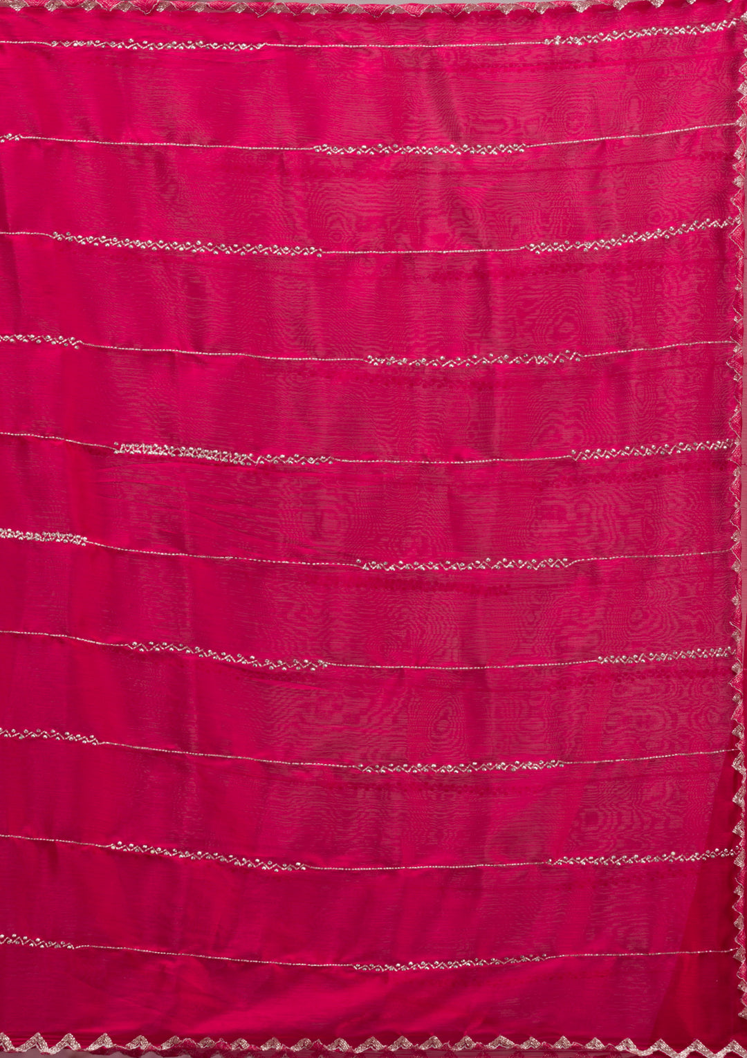 Red Cutdana Tissue Saree