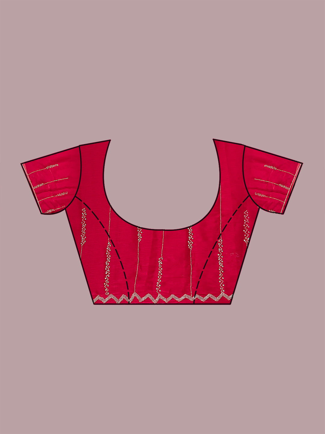 Red Cutdana Tissue Saree