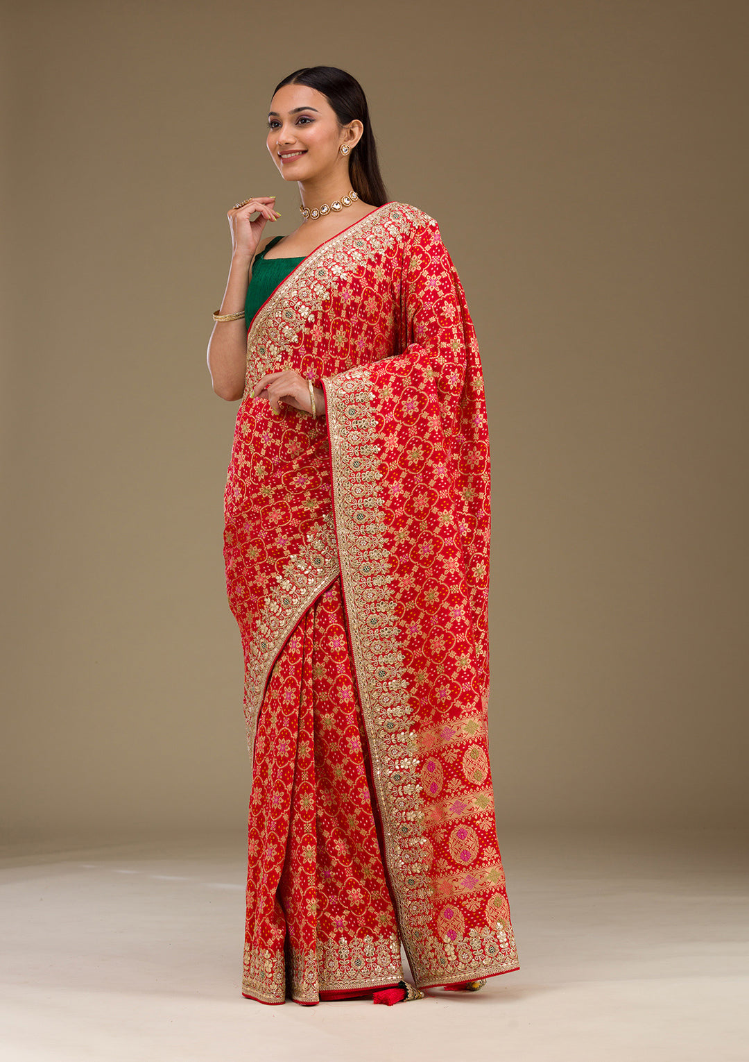 Red Zariwork Banarasi Saree