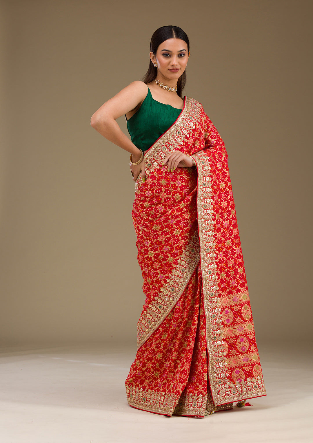 Red Zariwork Banarasi Saree