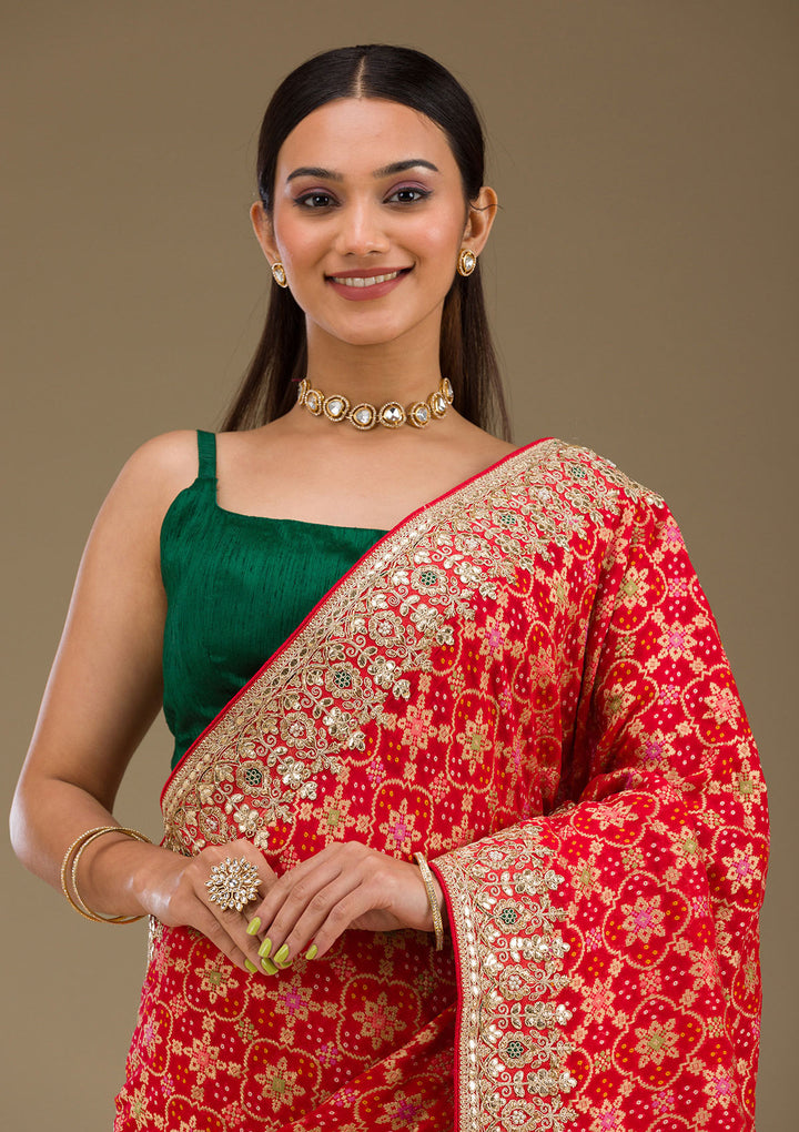 Red Zariwork Banarasi Saree