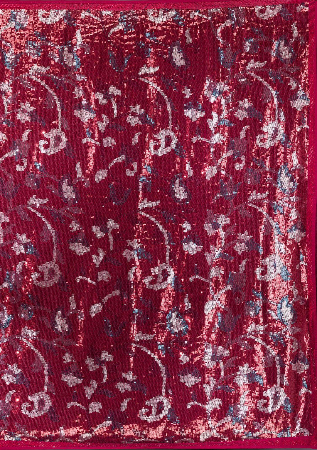 Red Sequins Georgette Saree