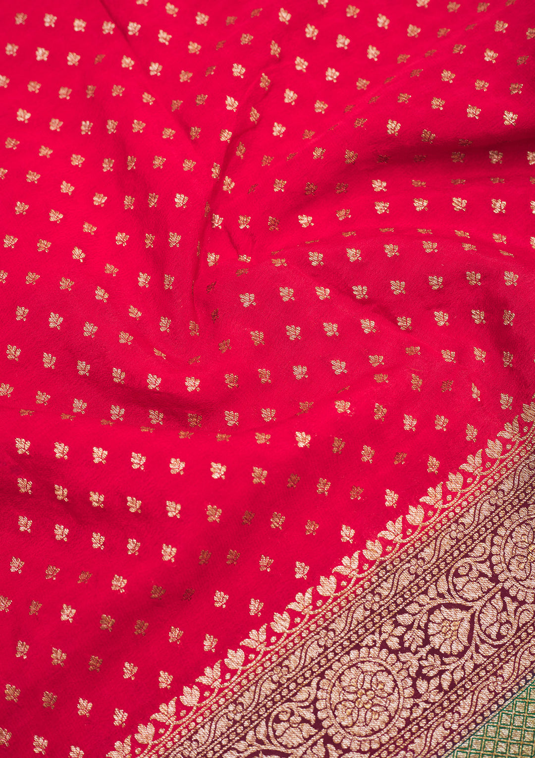 Red Zariwork Art Silk Saree