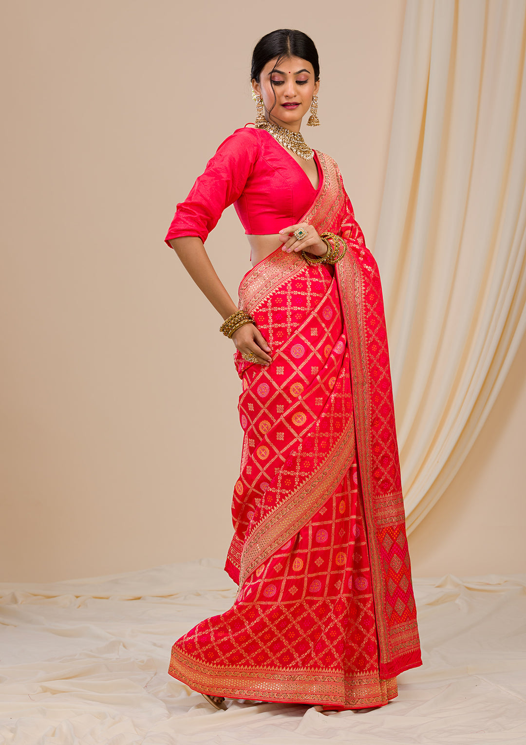 Red Zariwork Banarasi Saree