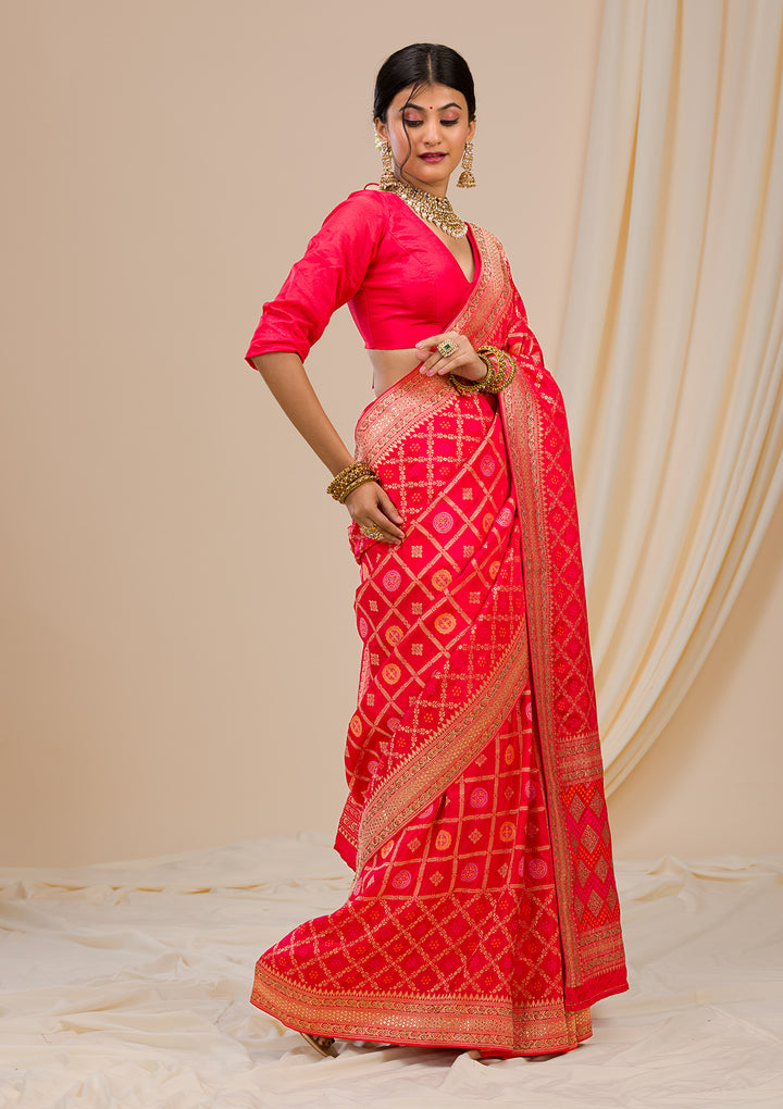 Red Zariwork Banarasi Saree