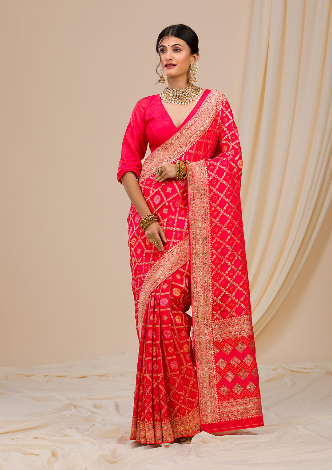 Red Zariwork Banarasi Saree