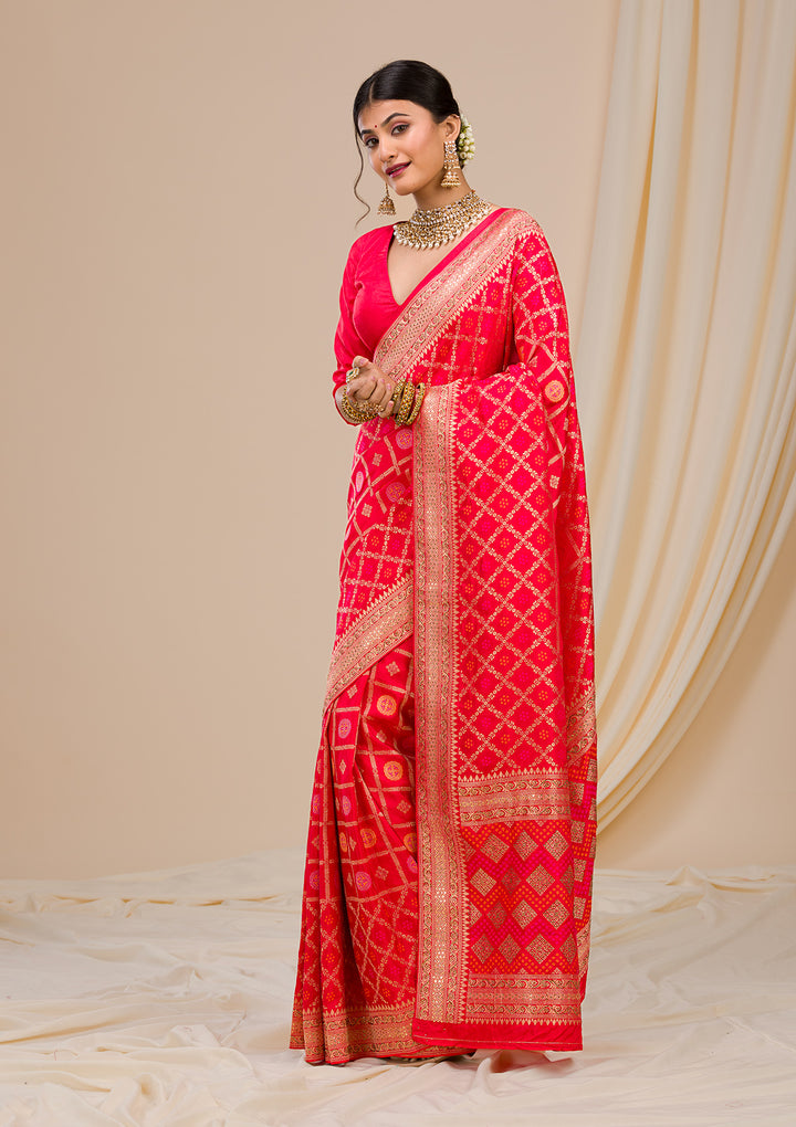 Red Zariwork Banarasi Saree