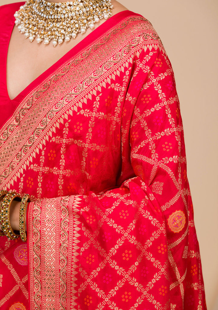 Red Zariwork Banarasi Saree