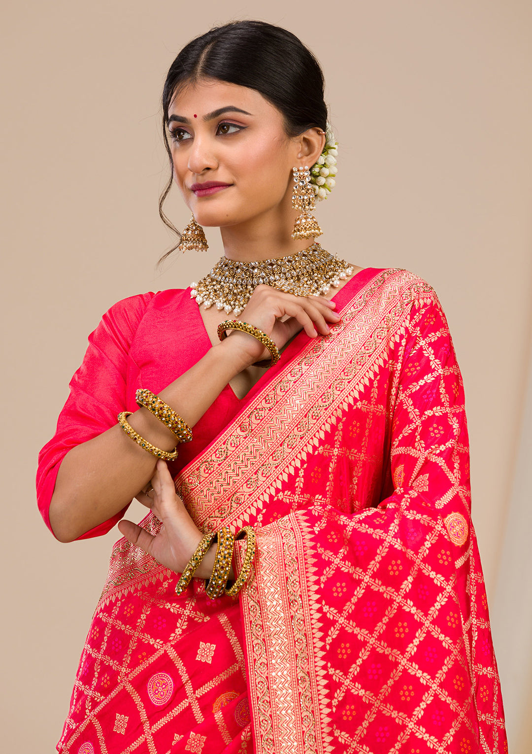 Red Zariwork Banarasi Saree