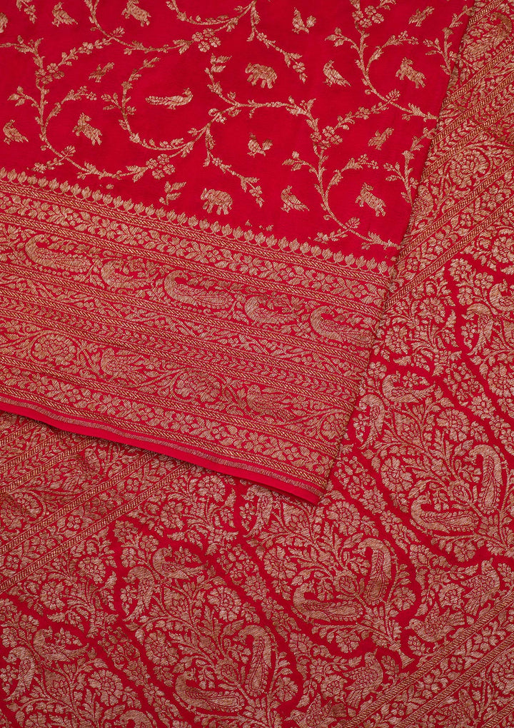 Red Zariwork Banarasi Saree