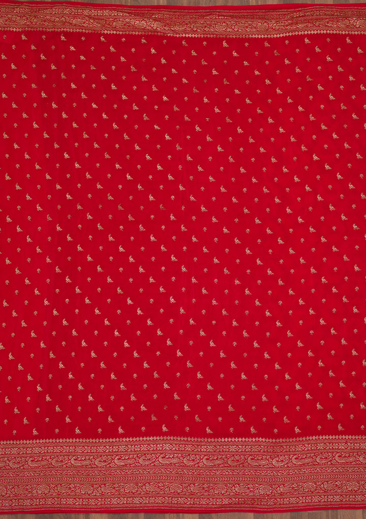 Red Zariwork Banarasi Saree