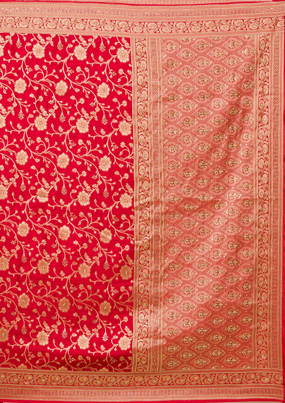 Red Zariwork Banarasi Silk Saree