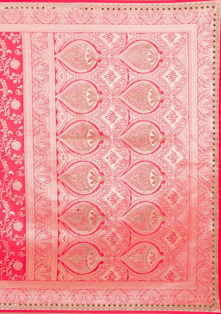 Red Zariwork Banarasi Silk Saree