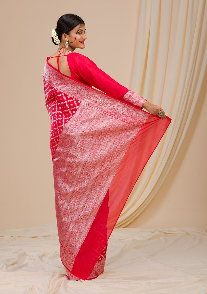 Red Zariwork Banarasi Silk Saree