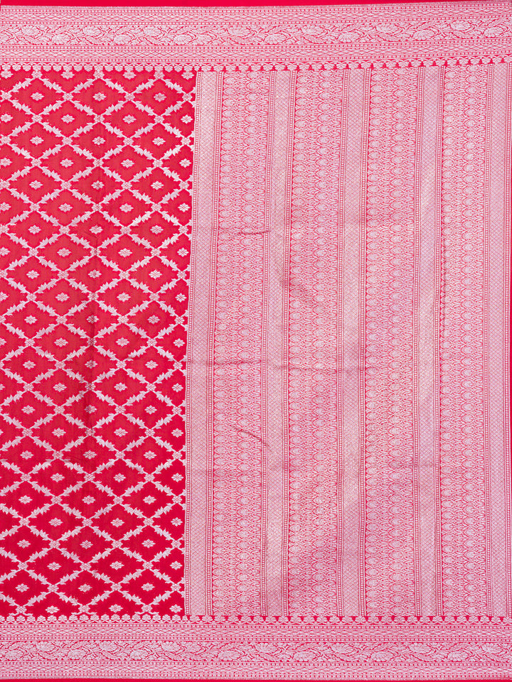 Red Zariwork Banarasi Silk Saree