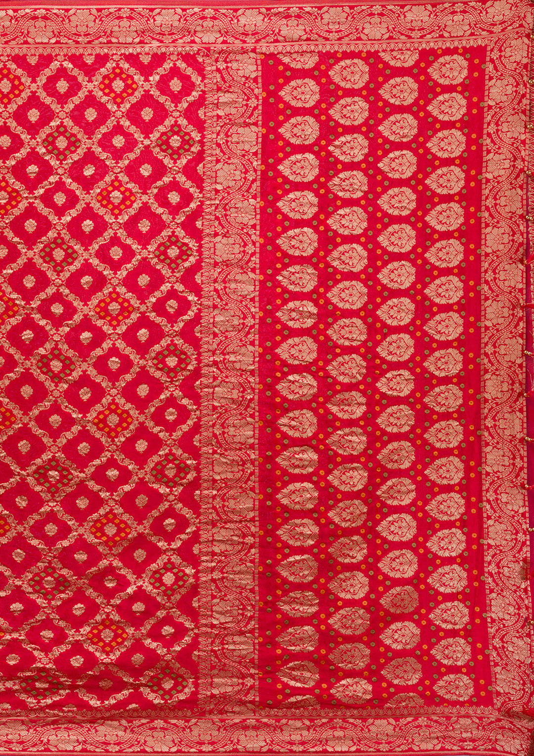 Red Zariwork Georgette Saree