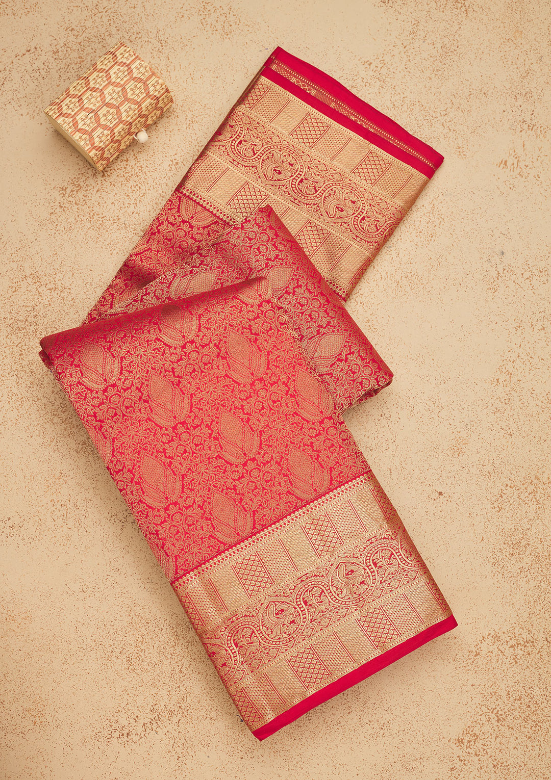 Red Zariwork Pure Silk Saree