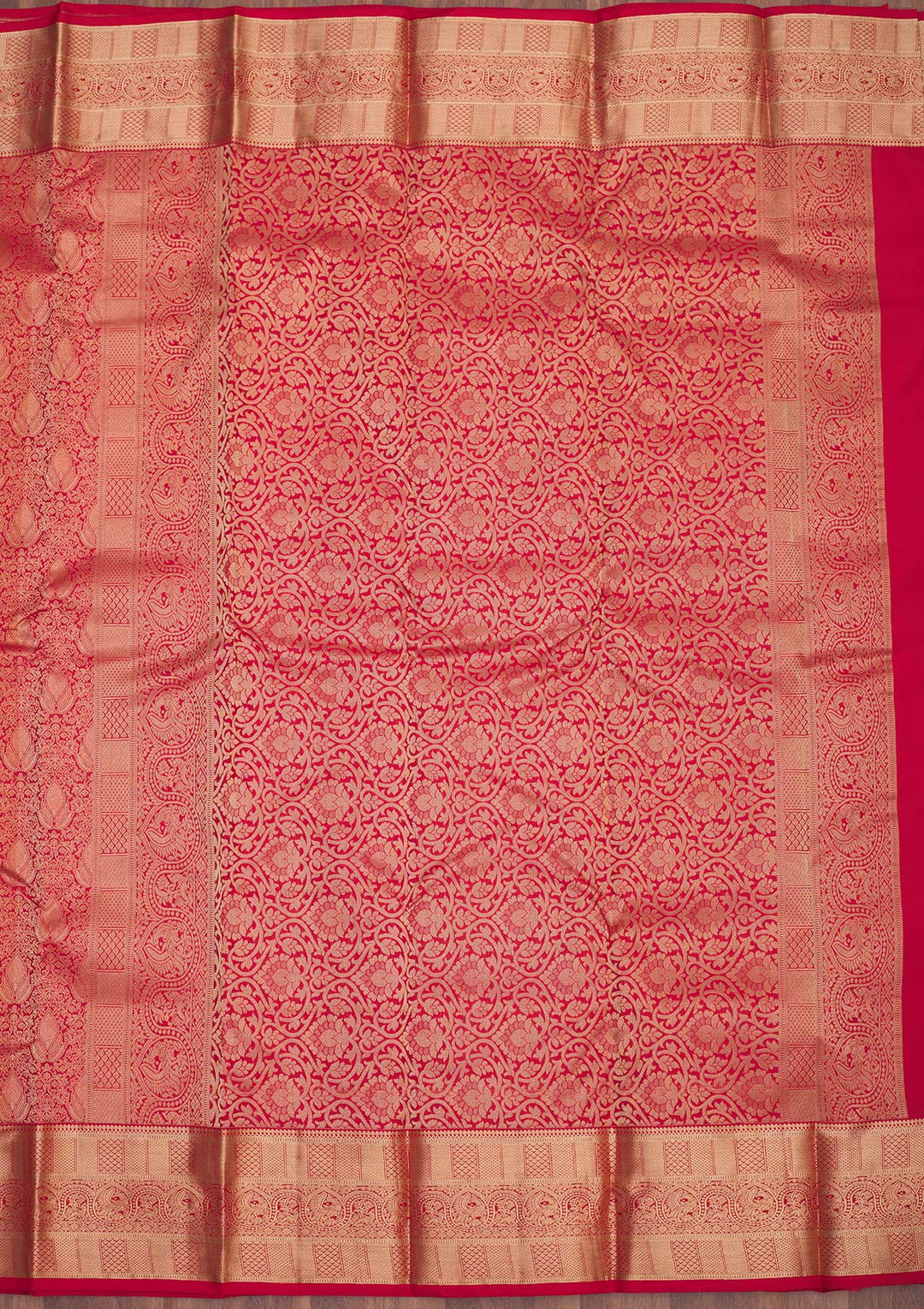 Red Zariwork Pure Silk Saree