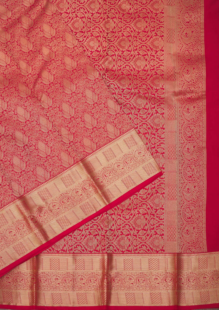 Red Zariwork Pure Silk Saree