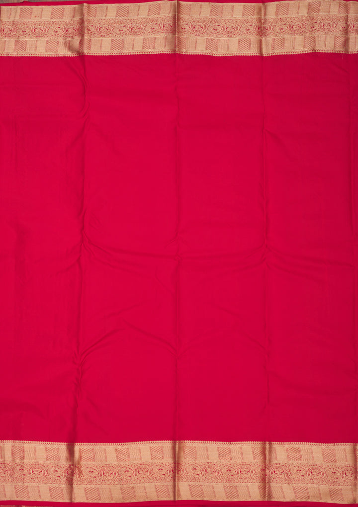 Red Zariwork Pure Silk Saree